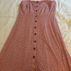 Rose gold women’s polka dot sundress